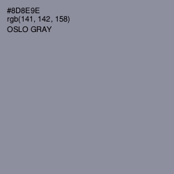 #8D8E9E - Oslo Gray Color Image